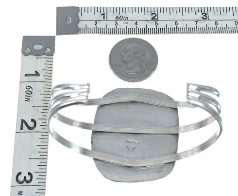 Sterling Silver Turquoise Navajo Cuff Bracelet JX130330